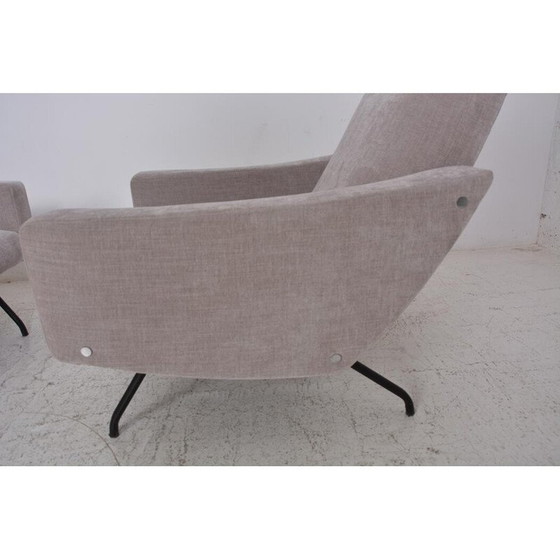 Image 1 of Paar Vintage-Sessel von Joseph-André Motte für Steiner, 1955