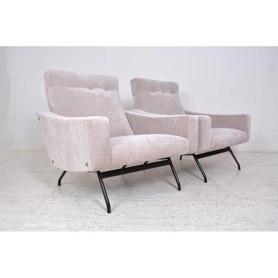 Image 1 of Paar Vintage-Sessel von Joseph-André Motte für Steiner, 1955