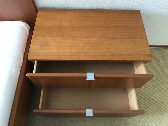 Image 1 of Hülsta-Doppelbett mit 2 verstellbaren Spiralrosten von Auping