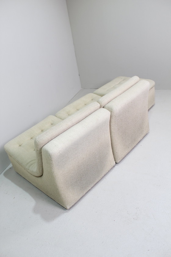 Image 1 of Vintage Beige Modular Sofa, 2-Sitzer - Dux International, 1970er Jahre