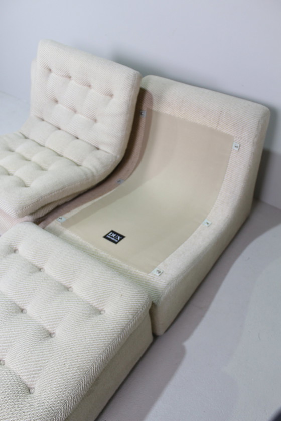 Image 1 of Vintage Beige Modular Sofa, 2-Sitzer - Dux International, 1970er Jahre