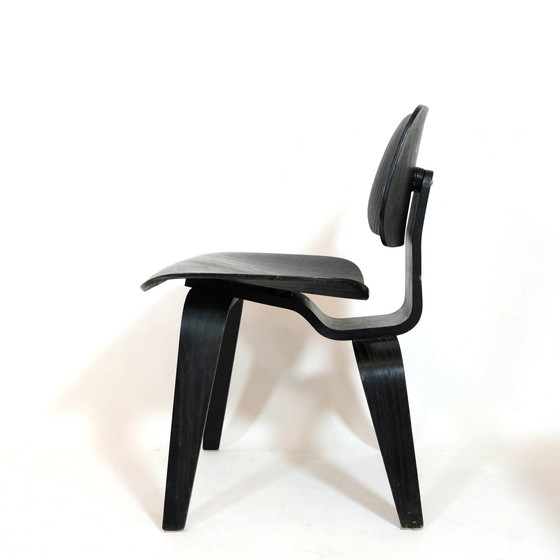 Image 1 of Satz von 4 Vintage-Stühlen aus Holz und Sperrholz von Charles und Ray Eames, 1950er Jahre