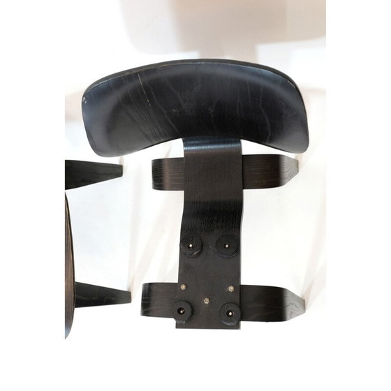 Image 1 of Satz von 4 Vintage-Stühlen aus Holz und Sperrholz von Charles und Ray Eames, 1950er Jahre