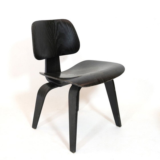 Image 1 of Satz von 4 Vintage-Stühlen aus Holz und Sperrholz von Charles und Ray Eames, 1950er Jahre