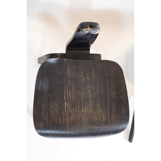 Image 1 of Satz von 4 Vintage-Stühlen aus Holz und Sperrholz von Charles und Ray Eames, 1950er Jahre