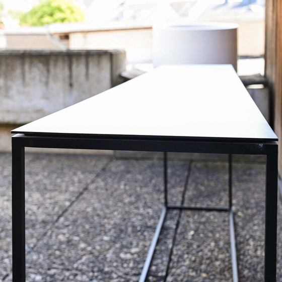 Image 1 of Vintage-Konsole Houston P 10 aus schwarz lackiertem Stahl von Janine Vandebosch für Interni