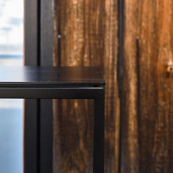 Image 1 of Vintage-Konsole Houston P 10 aus schwarz lackiertem Stahl von Janine Vandebosch für Interni