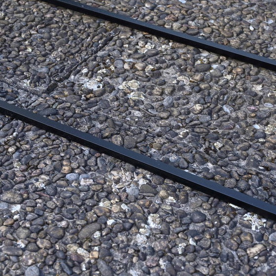 Image 1 of Vintage-Konsole Houston P 10 aus schwarz lackiertem Stahl von Janine Vandebosch für Interni