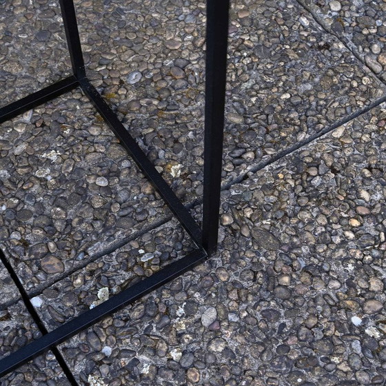 Image 1 of Vintage-Konsole Houston P 10 aus schwarz lackiertem Stahl von Janine Vandebosch für Interni