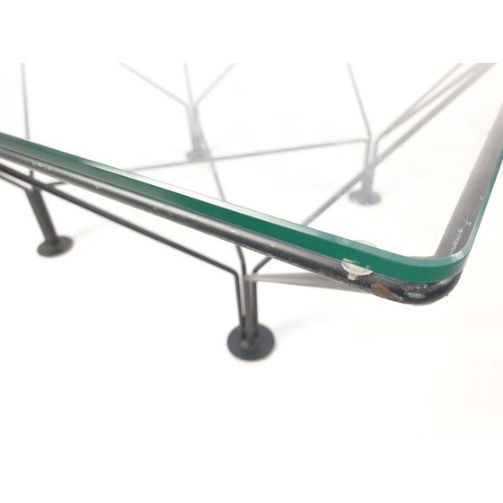 Image 1 of Vintage Couchtisch aus Metall und Glas, 1980