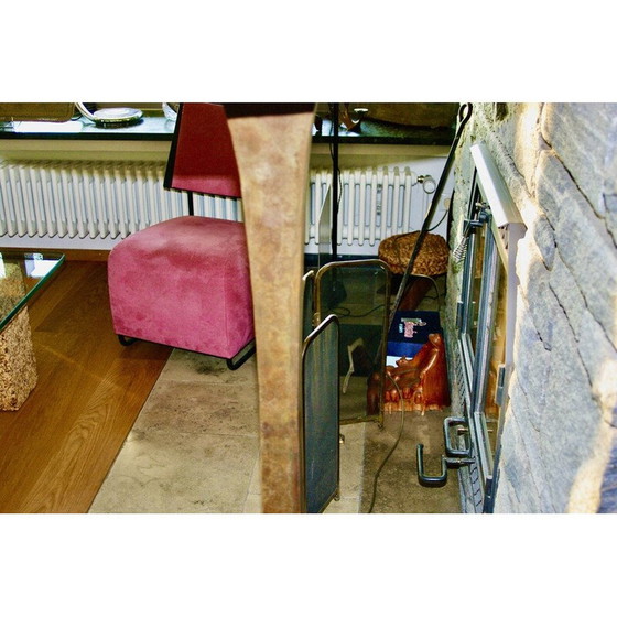 Image 1 of Stehlampe aus Bronze und Mahagoni von Stewart Ross für Hansen Lighting, New York 1960