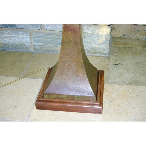 Image 1 of Stehlampe aus Bronze und Mahagoni von Stewart Ross für Hansen Lighting, New York 1960