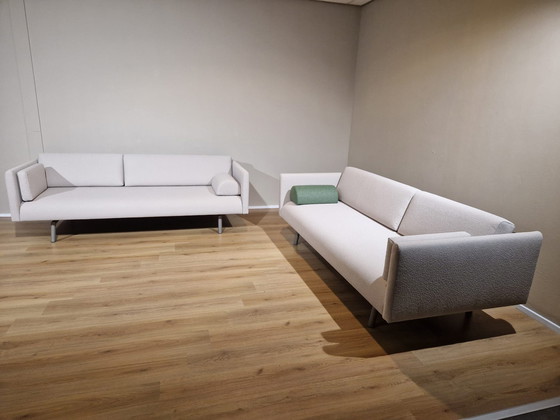 Image 1 of 2x Montis Refurbished 3-Sitzer Sofas Weiß Stoff Design