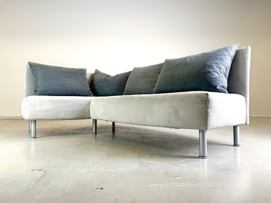 Image 1 of Sofa Eckcouch Franz Fertig Taipei Stoff Samt Ecksofa Design