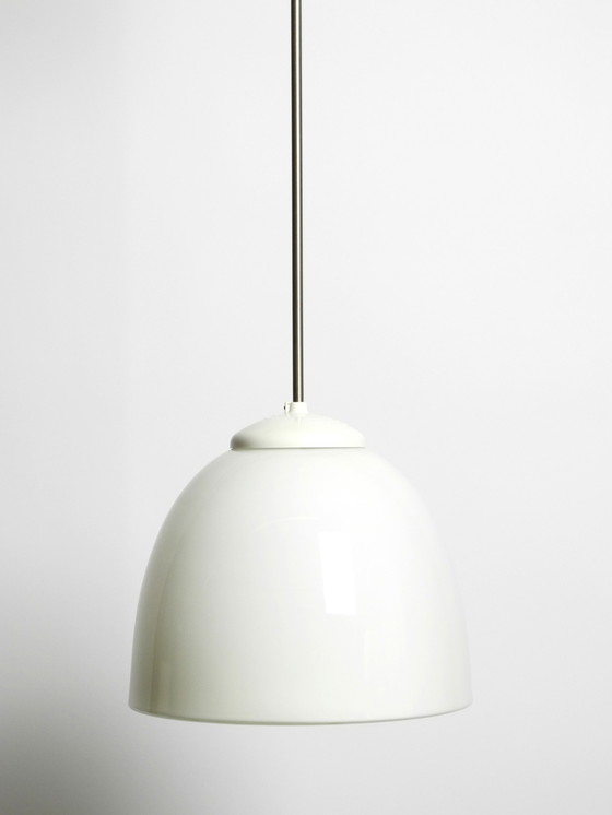 Image 1 of Schöne große Original Mid Century Opalglas Deckenlampe
