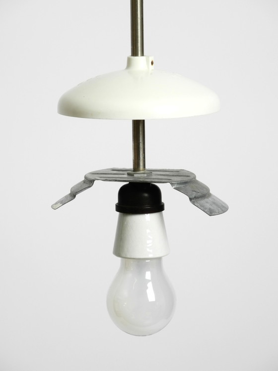 Image 1 of Schöne große Original Mid Century Opalglas Deckenlampe