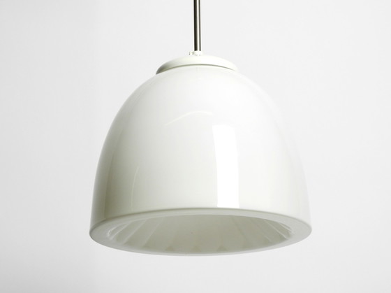 Image 1 of Schöne große Original Mid Century Opalglas Deckenlampe