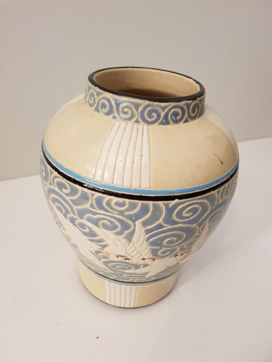 Image 1 of Antike Jugendstil Majolika Vase