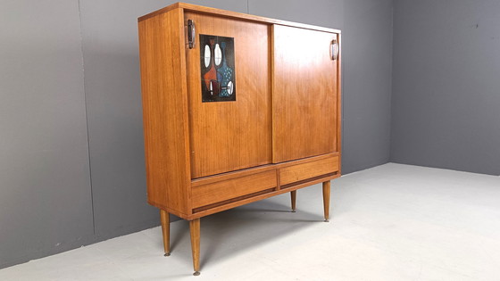 Image 1 of Mid Century Keramik Barschrank von Vigneron, 1960er Jahre