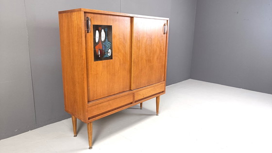 Image 1 of Mid Century Keramik Barschrank von Vigneron, 1960er Jahre