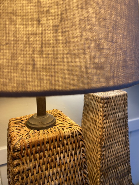 Image 1 of Rattan Tischlampen