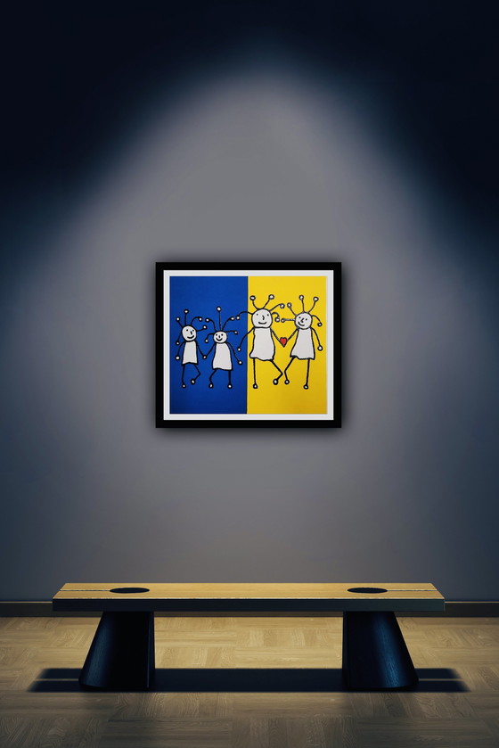 Image 1 of Paul Kostabi: "Familie Sprkl". Handsigniert, nummeriert.