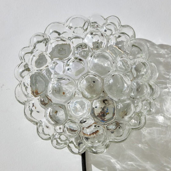 Image 1 of Wandleuchte aus blasigem Glas von Helena Tynell für Limburg, 1960