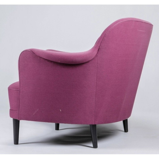 Image 1 of Vintage 3-Sitzer Sofa Rund Samsas geschwungen in Buche von Carl Malmsten für OH Sjögren