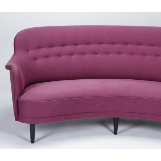 Image 1 of Vintage 3-Sitzer Sofa Rund Samsas geschwungen in Buche von Carl Malmsten für OH Sjögren