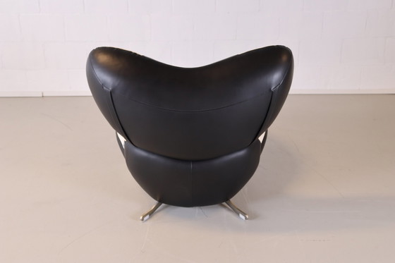 Image 1 of Topform Panda Chaiselongue schwarz-weiß Leder Alcantara