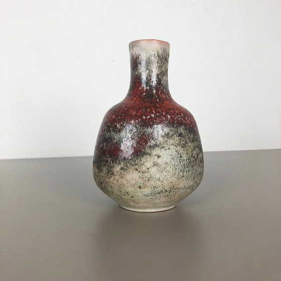 Image 1 of Abstrakte Vase aus farbiger Keramik von Karlsruher Majolika, Deutschland 1950