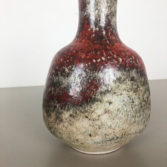 Image 1 of Abstrakte Vase aus farbiger Keramik von Karlsruher Majolika, Deutschland 1950