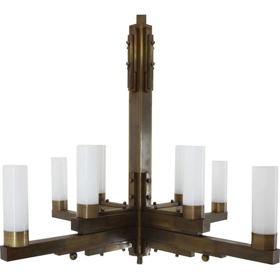 Image 1 of Große klare und schlichte Vintage-Deckenleuchte von Bauhaus, 1930