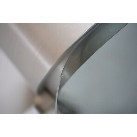 Image 1 of Vintage Space Age Couchtisch aus gebürstetem Aluminium, Deutschland 1970