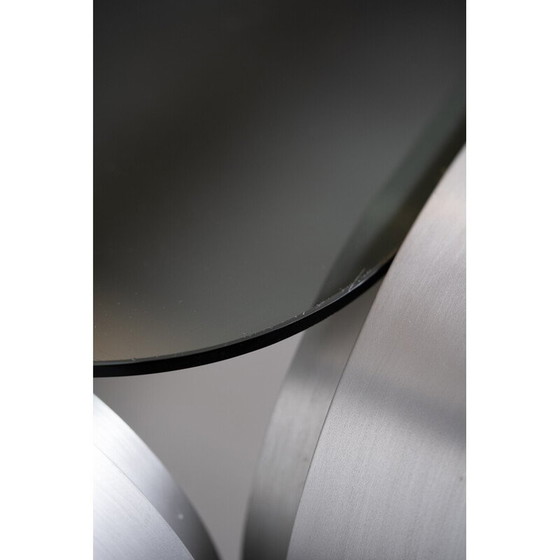 Image 1 of Vintage Space Age Couchtisch aus gebürstetem Aluminium, Deutschland 1970