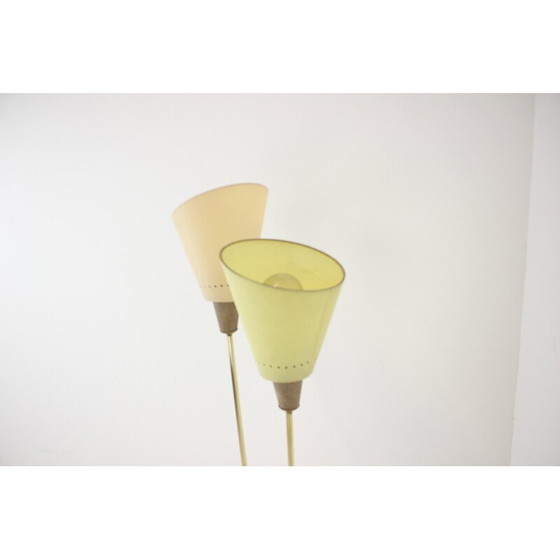 Image 1 of Vintage Stehlampe aus Messing und Kunststoff, Tschechoslowakei 1960er Jahre