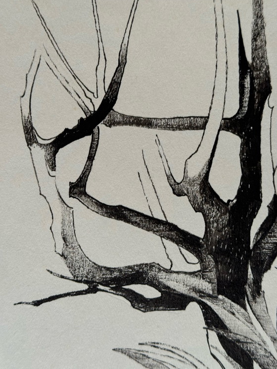 Image 1 of Eugene Eechaut (1928-2019) Florale Tuschekomposition, 1970