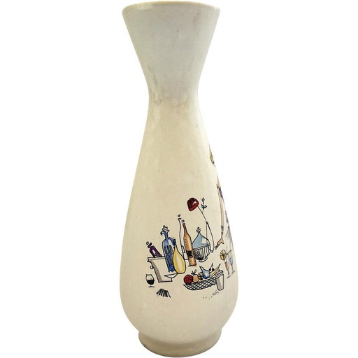 Vintage Keramikvase von Bay Keramik, Deutschland 1970er Jahre