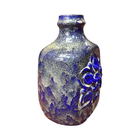 Image 1 of Kobaltblaue, große, keramische Vase Strehla Keramik, Deutschland 1960S