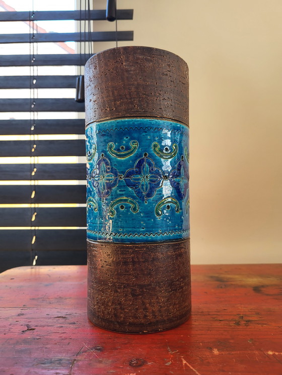 Image 1 of Bitossi Vase glasierte Keramik, Rimini Dekor, Aldo londi, 1960er Jahre in Italien