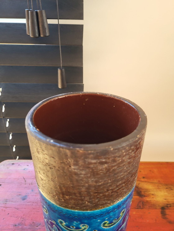 Image 1 of Bitossi Vase glasierte Keramik, Rimini Dekor, Aldo londi, 1960er Jahre in Italien