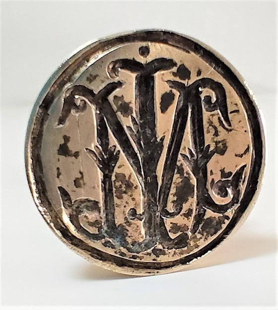 Image 1 of Siegel Stempel Jugendstil Bronze Signiert
