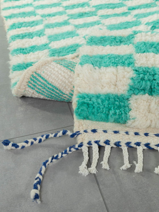 Image 1 of Pfefferminz-Karo, Berberteppich, 165 x 246