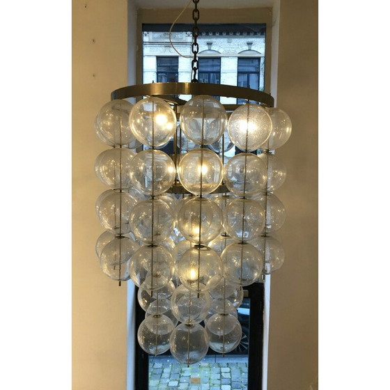 Image 1 of Hängeleuchte aus mundgeblasenem Glas, 1960