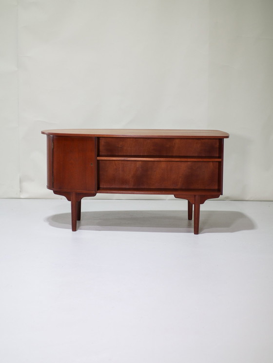 Image 1 of Schreibtisch H.P. Hansen Bullet Teak Danish Vintage