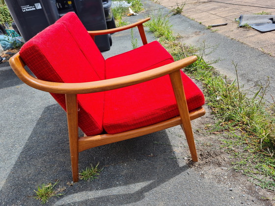 Image 1 of Skandinavisches 2-Sitzer-Sofa aus Teakholz Ursprung 1960