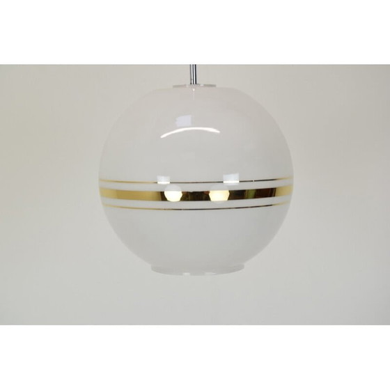 Image 1 of Mid Century Glas-Hängeleuchte von Napako, Tschechoslowakei 1970er Jahre