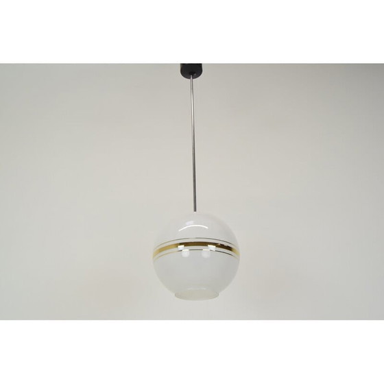 Image 1 of Mid Century Glas-Hängeleuchte von Napako, Tschechoslowakei 1970er Jahre