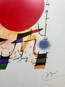 Original Lithographie Iii - Die rote Sonne - Joan Miró - 1972