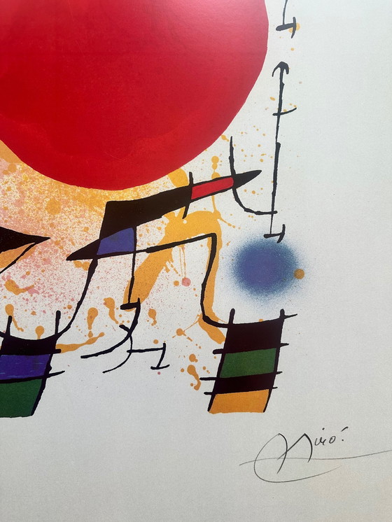 Image 1 of Original Lithographie Iii - Die rote Sonne - Joan Miró - 1972
